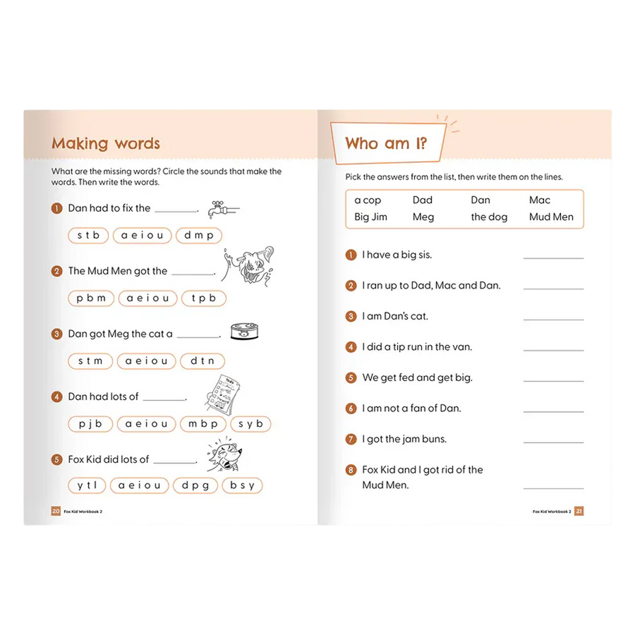 Fox Kid Workbook Pack Stages 1-6