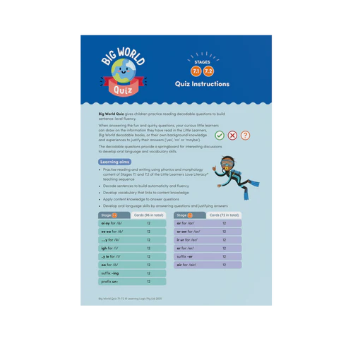 Little Learners Big World Quiz - Stages 7.1 - 7.2
